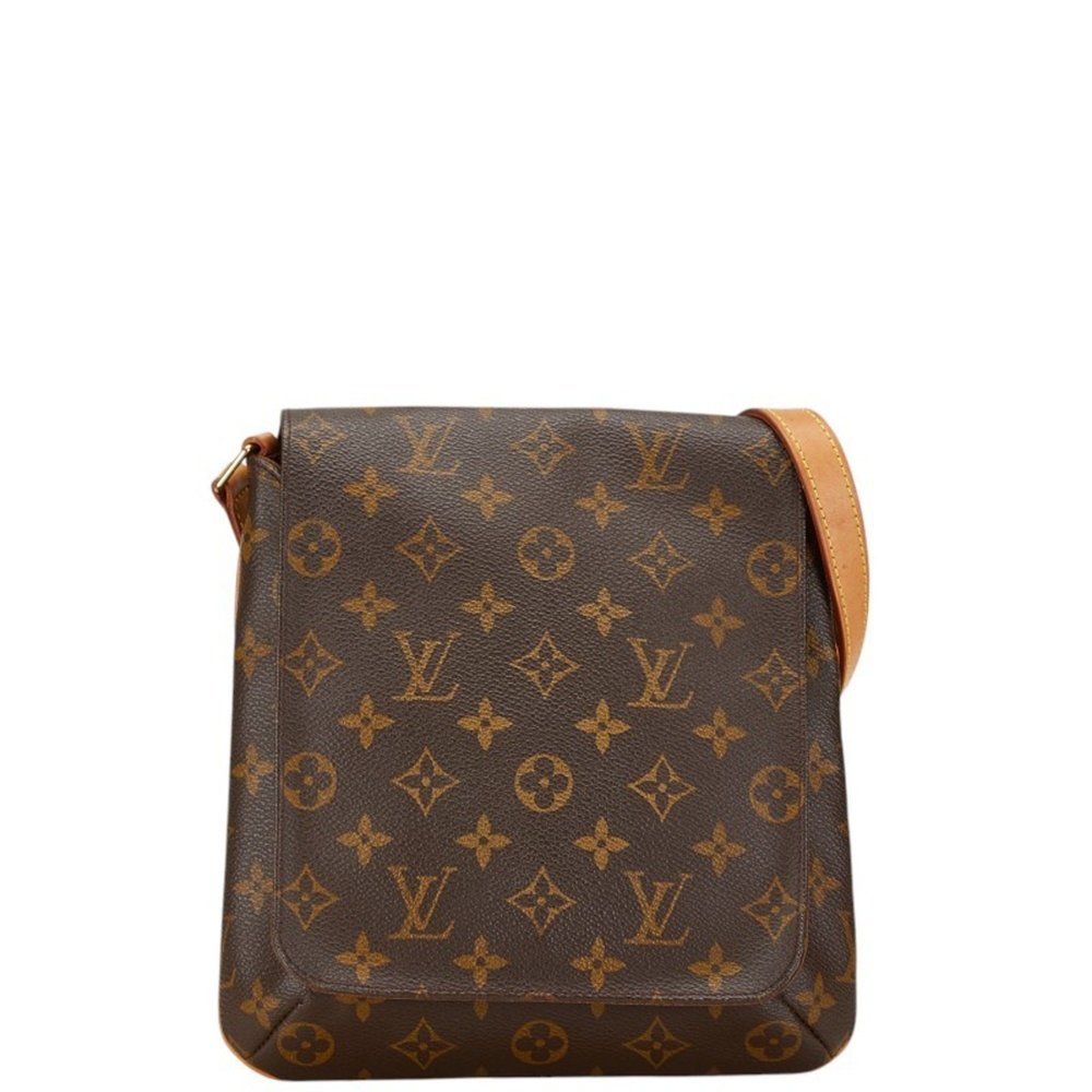 Louis Vuitton Monogram Musette Salsa Short Shoulder Bag M51258 Brown PVC Leat...